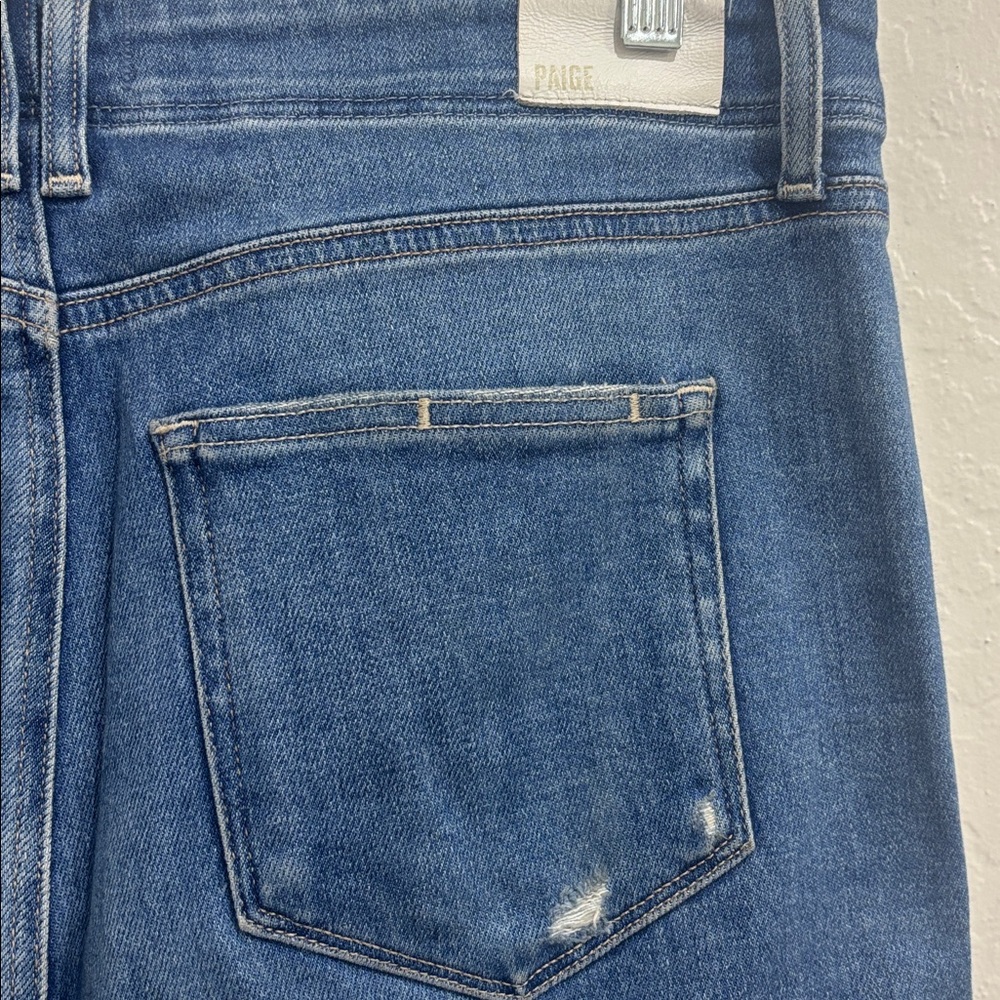PAIGE Dark Blue Wide Leg Jeans - Picture 5 of 7